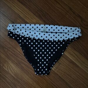 Victoria’s Secret Black and White Polka Dot Bikini Bottom M